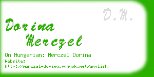 dorina merczel business card